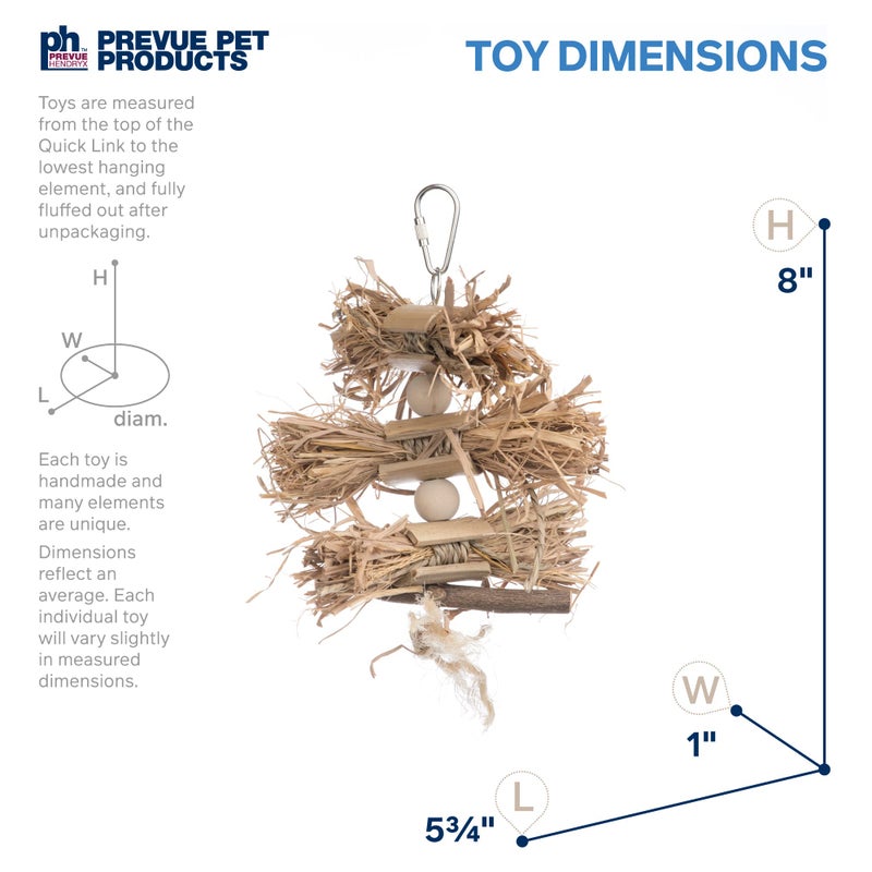 PH Prevue Hendryx Pervue Pet Products Naturals Preen & Pacify Woodland Harvest Bird Toy 62549 - Image 2