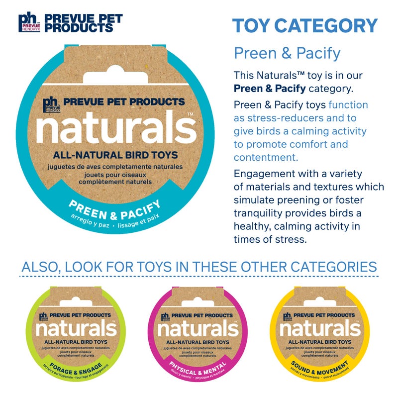 PH Prevue Hendryx Pervue Pet Products Naturals Preen & Pacify Woodland Harvest Bird Toy 62549 - Image 5