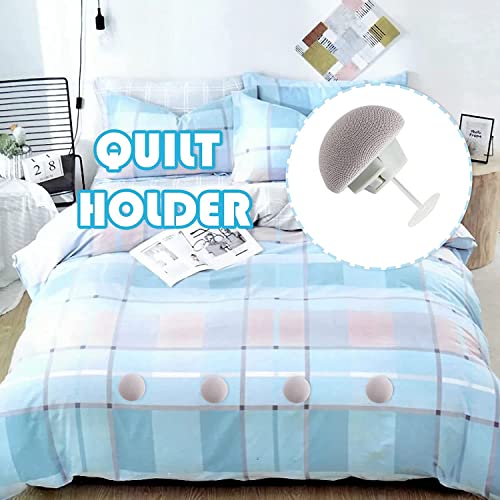 YOMITH Cover Holding Clip, Duvet Non-Slip Comforter Clips, One Key to Unlock Duvet Clips Fasteners Pin Fasteners for Quilt Blanket Cushions Curtains (Grey OACK of 8) - Image 3