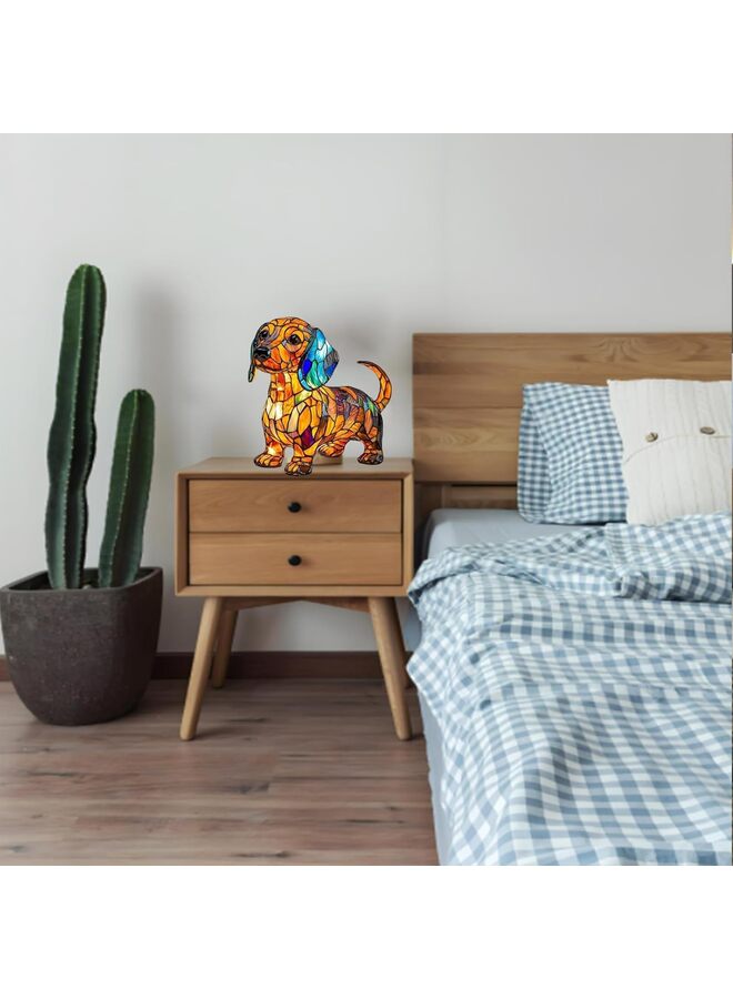Dachshund Lamps, Pug Lamps, Dog Series Art Night Light, Cute Pet Dogs Themed LED Table Lamps with Warm Ambient Glow, Fun Gift for Dog Lovers (Dachshund)  - Image 4