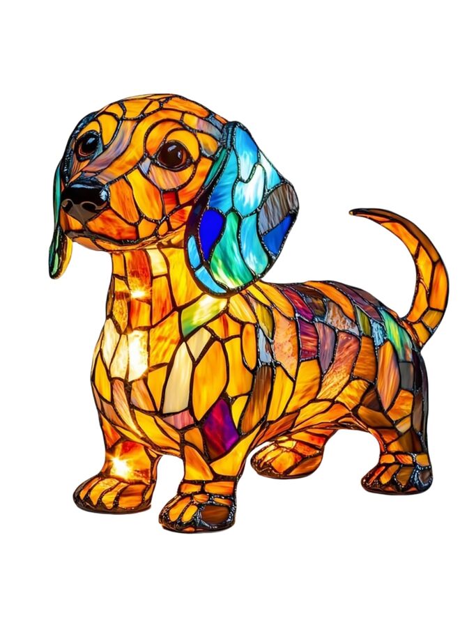 Dachshund Lamps, Pug Lamps, Dog Series Art Night Light, Cute Pet Dogs Themed LED Table Lamps with Warm Ambient Glow, Fun Gift for Dog Lovers (Dachshund)  - Image 1