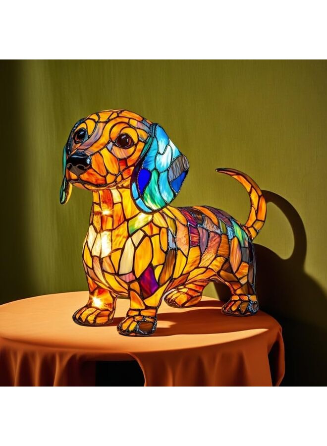 Dachshund Lamps, Pug Lamps, Dog Series Art Night Light, Cute Pet Dogs Themed LED Table Lamps with Warm Ambient Glow, Fun Gift for Dog Lovers (Dachshund)  - Image 3