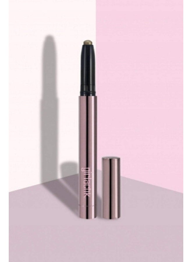 girlactik Usa. Metallic Green Eyeshadow Pen. Creamy Eye Shimmer Glitter Pencil Highlighter Stick With Sharpener. Long Wear, Pigmented.- Poise - Image 3