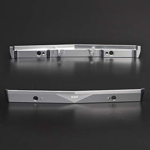 KYX Racing CNC Machined Aluminum Alloy Front Bumper Silver Upgrades Parts Accessories for 1/24th Scale RC Crawler Car Axial SCX24 AXI00001 C10 - Image 2