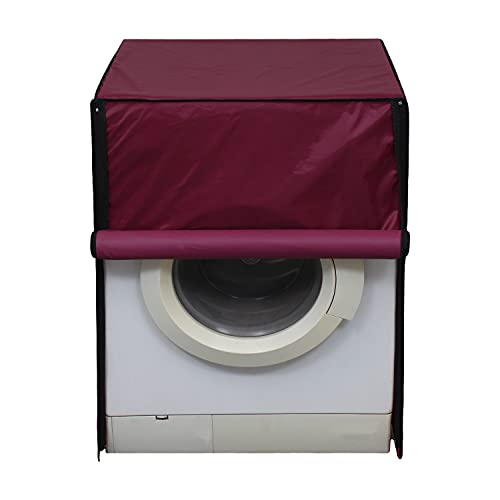 Lithara Waterproof Front Load Washing Machine Cover 7 Kg, 7.2 Kg, 7.5 Kg, 8 Kg (Maroon) - Image 1