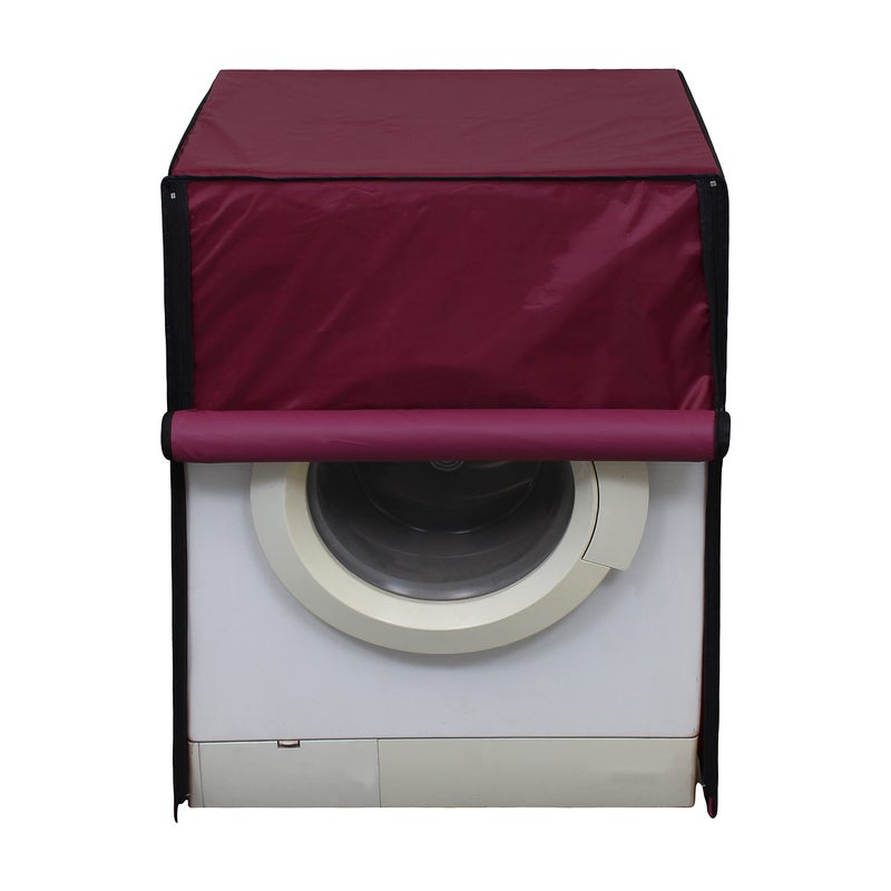 Lithara Waterproof Front Load Washing Machine Cover 7 Kg, 7.2 Kg, 7.5 Kg, 8 Kg (Maroon) - Image 5
