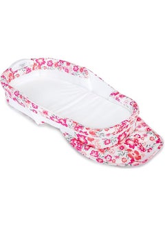 Snuggle Nest Harmony Infant Sleeper Garden Dreams Fabric Pattern Portable Bassinet With Sound And Light Unit Waterproof Foam Mattress W Sheet
