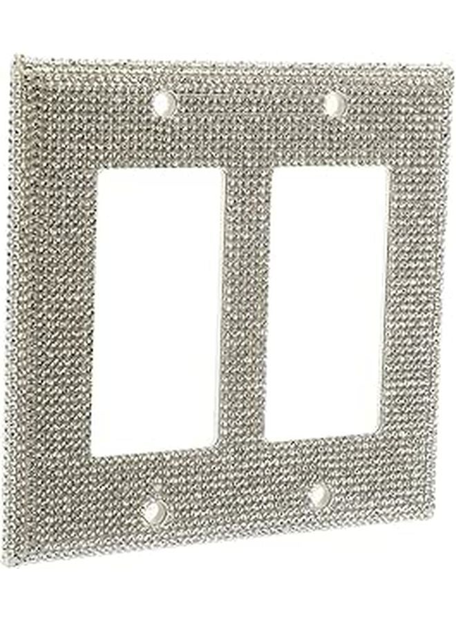 Double Toggle Switch Cover Panel 2 Gang 16A Plastic Decorative Wall Plate Replacement US Standard Outlet - Image 1
