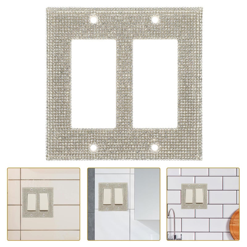 Double Toggle Switch Cover Panel 2 Gang 16A Plastic Decorative Wall Plate Replacement US Standard Outlet - Image 5