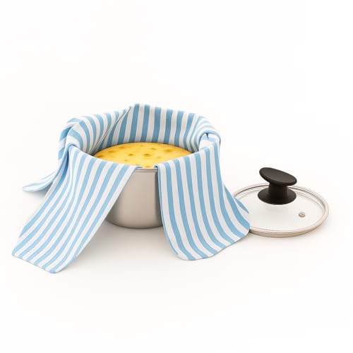 Värde® 2 PC Double Layer Roti Wrap/Chapati Cover–Premium Cotton Cloth for Roti, Paratha, Phulka, Hot Case | Kitchen Chapati Cloth with Flaps | Soft & Durable Cotton Seed Fabric (Blue&Beige, Pack of 2) - Image 5