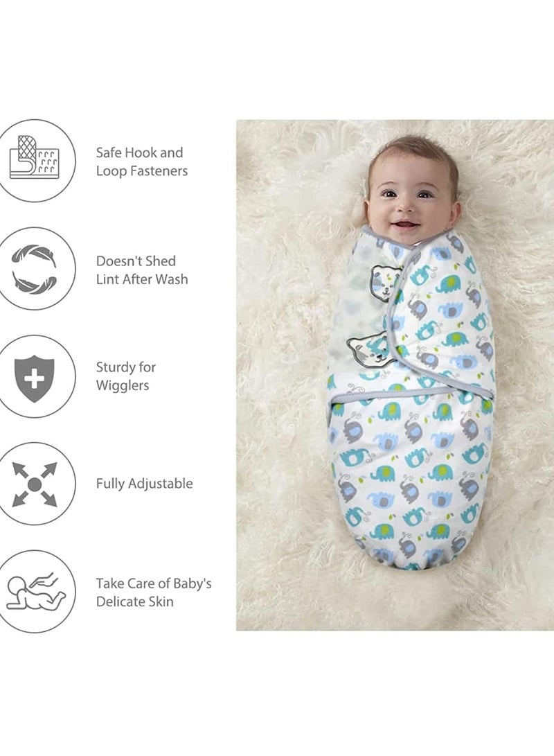 SOLARAE لفافة الأطفال بطانية لف الأطفال بطانية حديثي الولادة لفافة بطانية قطن عضوي بطانية للأطفال 2 6 أشهر 10 18 رطل كيس نوم للأطفال بطانية صغيرة عبوة من 2 - Image 3