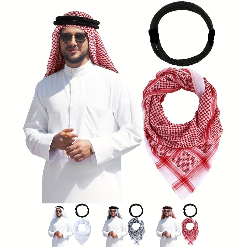 WU Jacquard Woven Headband & Scarf Set - Versatile Unisex Headwear for All Seasons - Image 3