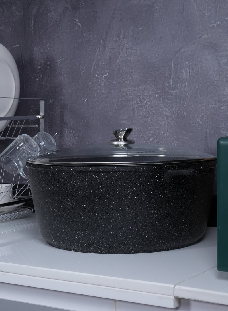 Homeway Marble Casserole 44cm – Heavy-Duty Die Cast Aluminum for Versatile Cooking - Image 3