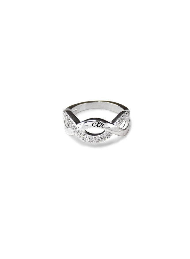 Ringmasters Crossover Premium Sterling Silver with CZ Stones Choose the Right CTR Ring Size 6 - Image 1