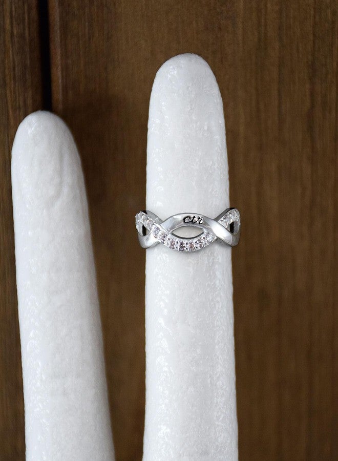 Ringmasters Crossover Premium Sterling Silver with CZ Stones Choose the Right CTR Ring Size 6 - Image 4