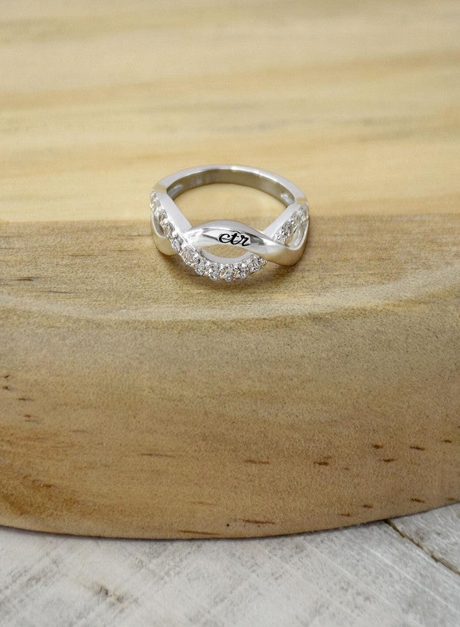 Ringmasters Crossover Premium Sterling Silver with CZ Stones Choose the Right CTR Ring Size 6 - Image 3