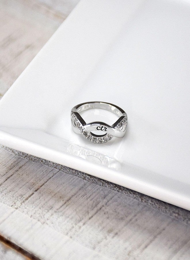 Ringmasters Crossover Premium Sterling Silver with CZ Stones Choose the Right CTR Ring Size 6 - Image 2