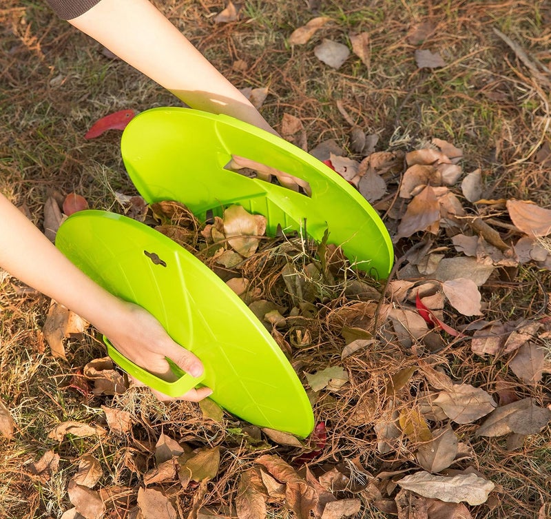Gardenised Pair of Leaf Scoops, Hand Rakes for Lawn and Garden Cleanup (QI003286),Green - Image 5