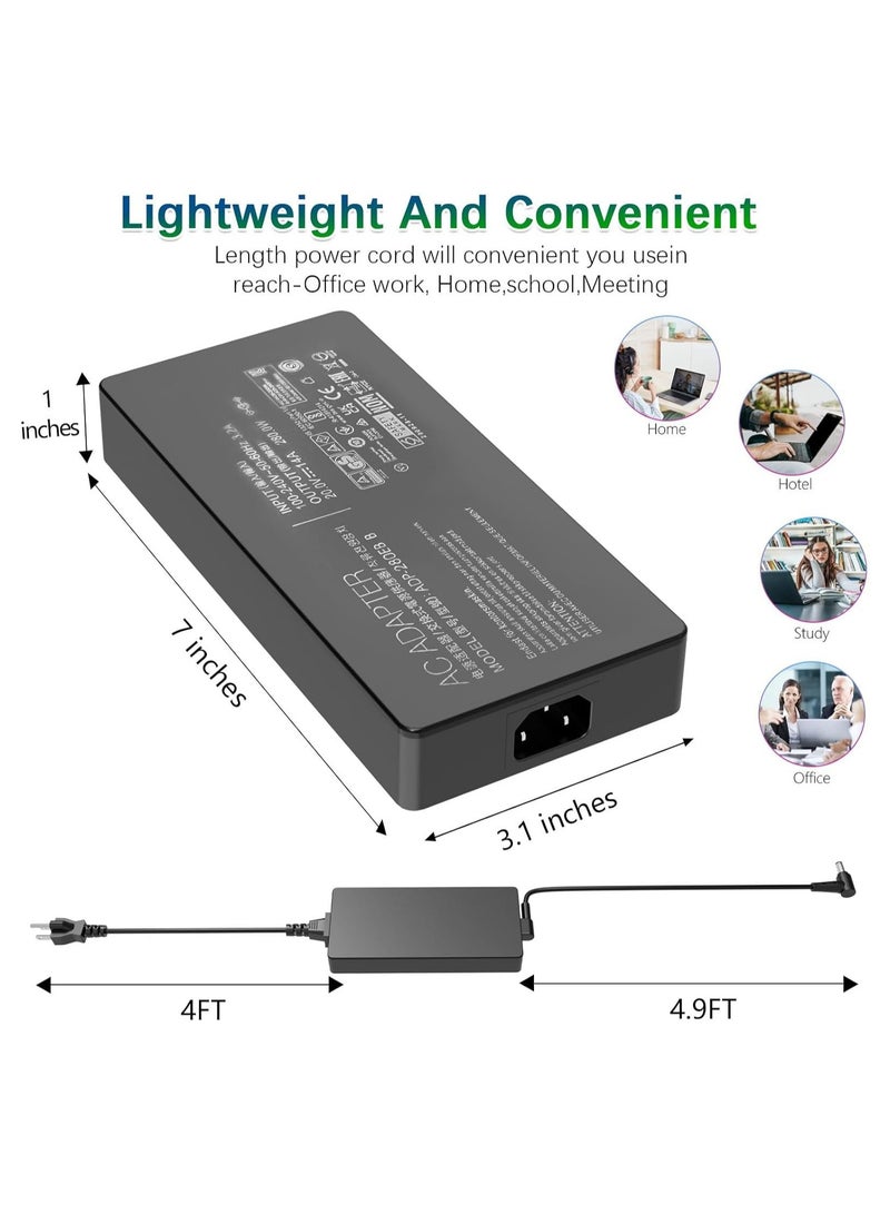 Max Power 280W 14A 20V ADP-280EB B AC Charger for Asus ROG Strix G15 G17 G513R G513Q G713R G713Q Scar 15 17 G532L G533Z G732L G733Z Hero Scar III G731G G531G G703G Gaming Laptop Power Supply Adapter Cord - Image 4