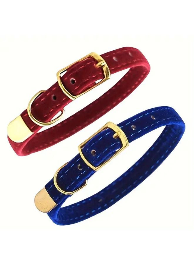 Blue Adjustable Polyamide Cat Collar with Safety Buckle for Small Dogs and Kittens - Image 4