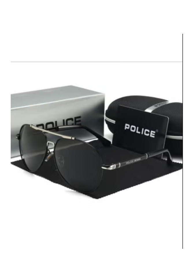 POLICE Polarized sunglasses men's driving sunglasses driver toad glasses driving large frame UV blocking glasses - Image 1