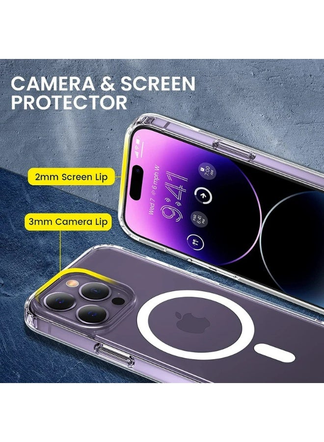 UMIXPRO Clear MagSafe Case for iPhone 14 Pro 6.1 Inch - Slim, Anti-Yellowing, Protective Transparent Magnetic Phone Cover - Image 2
