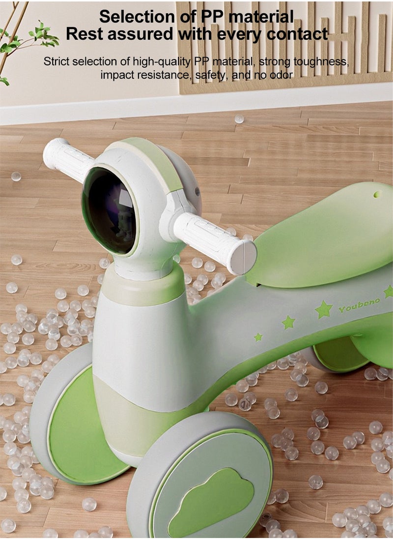 Children's Balance Bike, 4-Wheel Balance Bike for Boys and Girls 1-6 Years Toddler and Baby, Ride on Toys with Light and Music Indoor Outdoor Fun