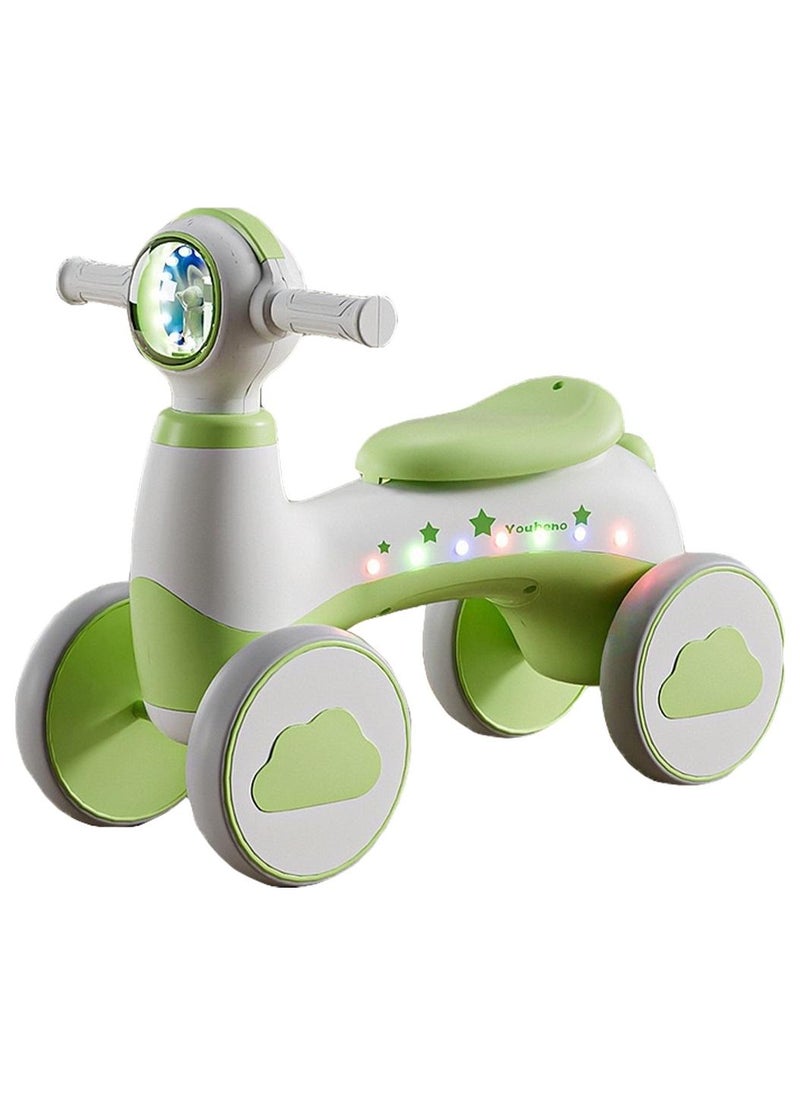 Sharpdo Children's Balance Bike, 4-Wheel Balance Bike for Boys and Girls 1-6 Years Toddler and Baby, Ride on Toys with Light and Music Indoor Outdoor Fun - Image 1