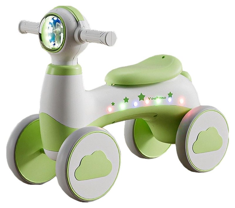 Sharpdo سكوتر الأطفال ذو العجلات الأربع لعبة توازن السيارة للأطفال الصغار بمقود قابل للدوران 135 درجة، وإطارات EVA ناعمة لركوب آمن ومريح - Image 1