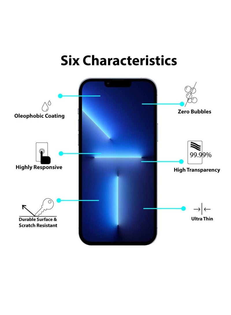 DUSALA Screen protector compatible with iPhone 13 Pro Max privacy tempered glass [privacy protection, 9H hardness, scratch-resistant], anti-spy screen protector for iPhone 13 Pro Max - Image 2