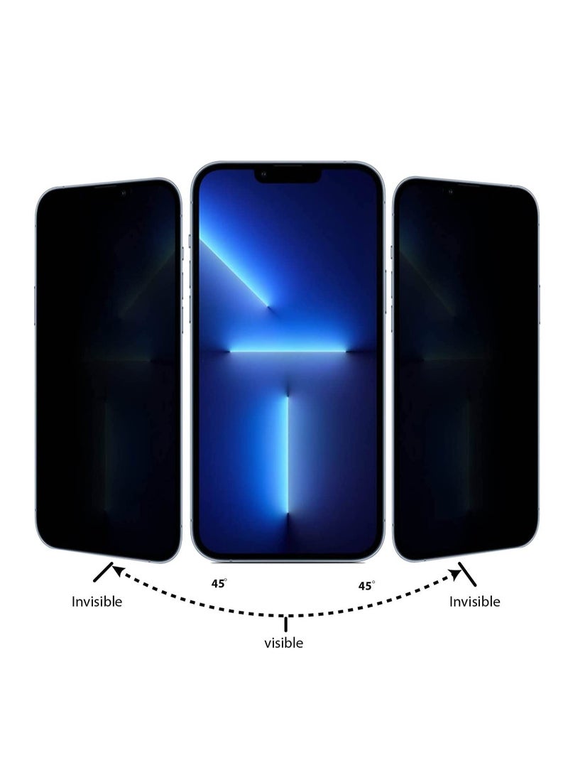 DUSALA Screen protector compatible with iPhone 13 Pro Max privacy tempered glass [privacy protection, 9H hardness, scratch-resistant], anti-spy screen protector for iPhone 13 Pro Max - Image 3