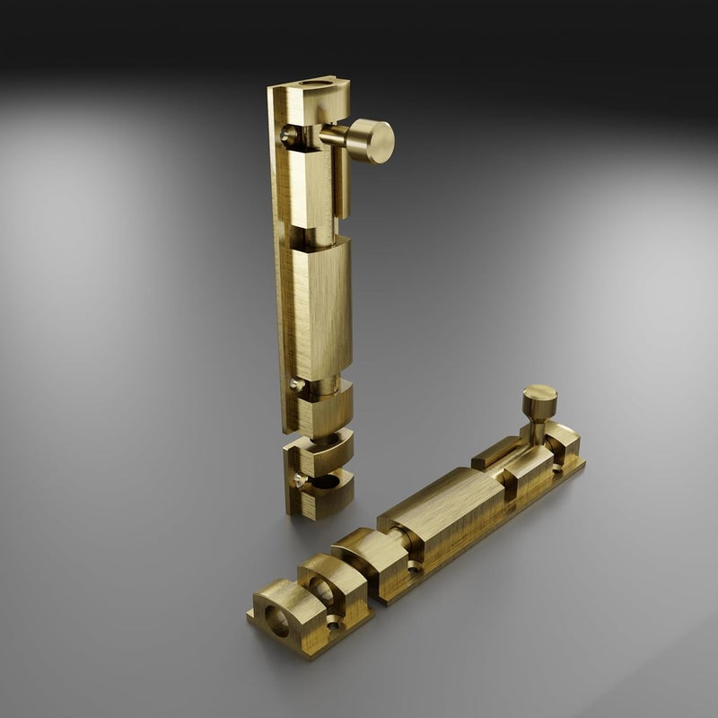 Atlantic Saylo Aluminium Tower Bolt 12 inchTower Bolt for Main Door and Bathroom Door Latch for Bedroom Tower Bolt for HomeOffices DoorsWindows Antique Finish Pack of 6 Pcs - Image 2