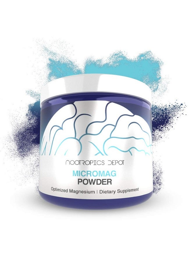 Nootropics Depot Optimized Magnesium Supplement ; Micromag Powder ; 30 Grams ; 200Mg Of Elemental Magnesium Per Serving ; Supports Brain Health + Sleep Quality ; Promotes Relaxation - Image 2
