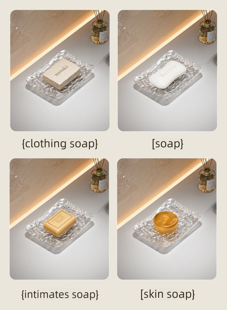 Sunspire Luxury Glacier Pattern Soap Box, Self-Draining Soap Box, 11x8cm, Soap Box for Shower, Bathroom, Kitchen - Image 4