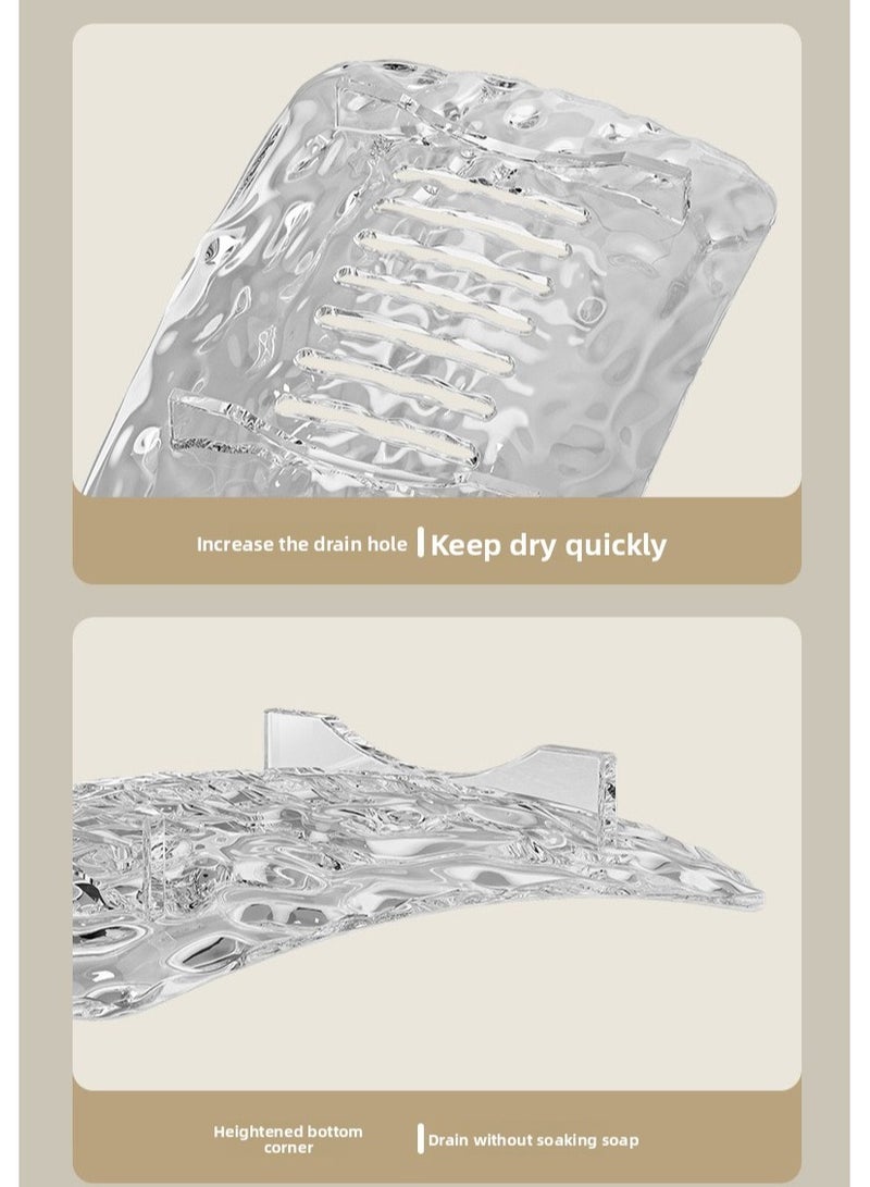 Sunspire Luxury Glacier Pattern Soap Box, Self-Draining Soap Box, 11x8cm, Soap Box for Shower, Bathroom, Kitchen - Image 5