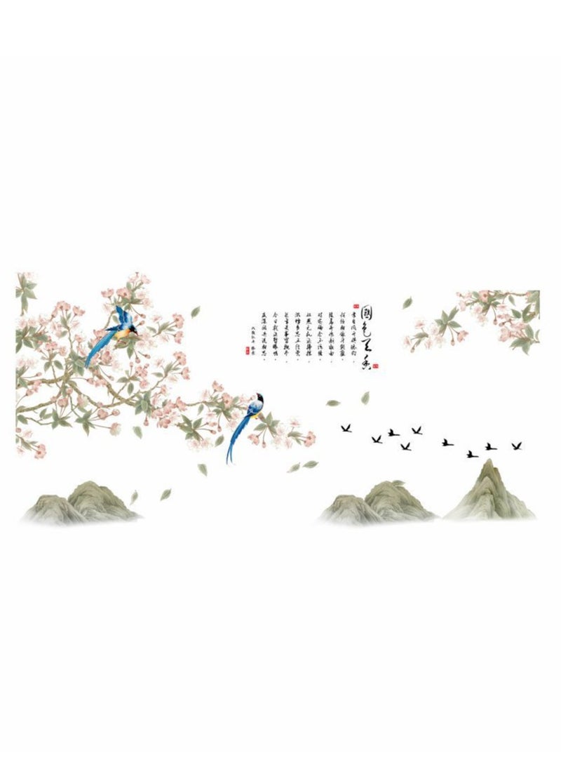 Bluejw Elegant Chinese Style Landscape Painting Self-Adhesive Wall Stickers Perfect For Bedroom And Living Room Decoration  - Image 3