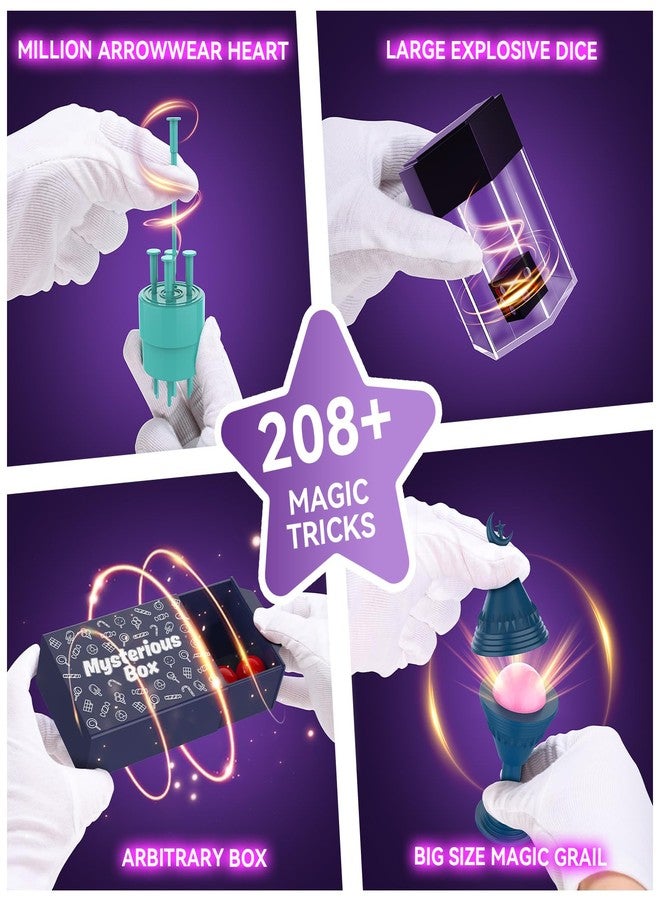 Nicella Magic Kit - 208+Magic Tricks for Kids Age 6-8, Magic Set with Manual and Video for Beginners and Kids, Christmas Halloween Birthday Gifts Toys for Ages 6 7 8 9 10 11 12 Years Old Boys Girls - Image 2