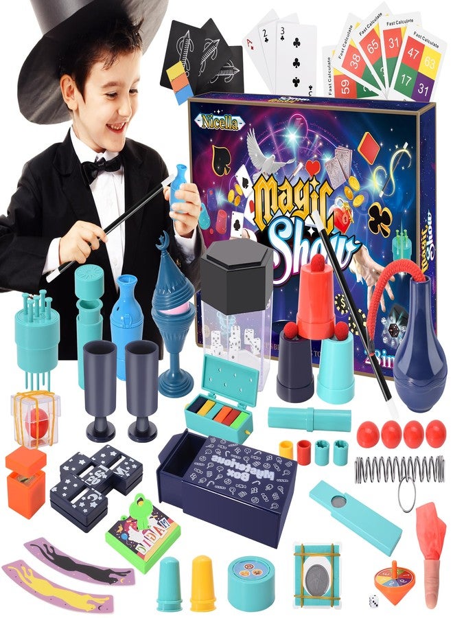 Nicella Magic Kit - 208+Magic Tricks for Kids Age 6-8, Magic Set with Manual and Video for Beginners and Kids, Christmas Halloween Birthday Gifts Toys for Ages 6 7 8 9 10 11 12 Years Old Boys Girls - Image 1