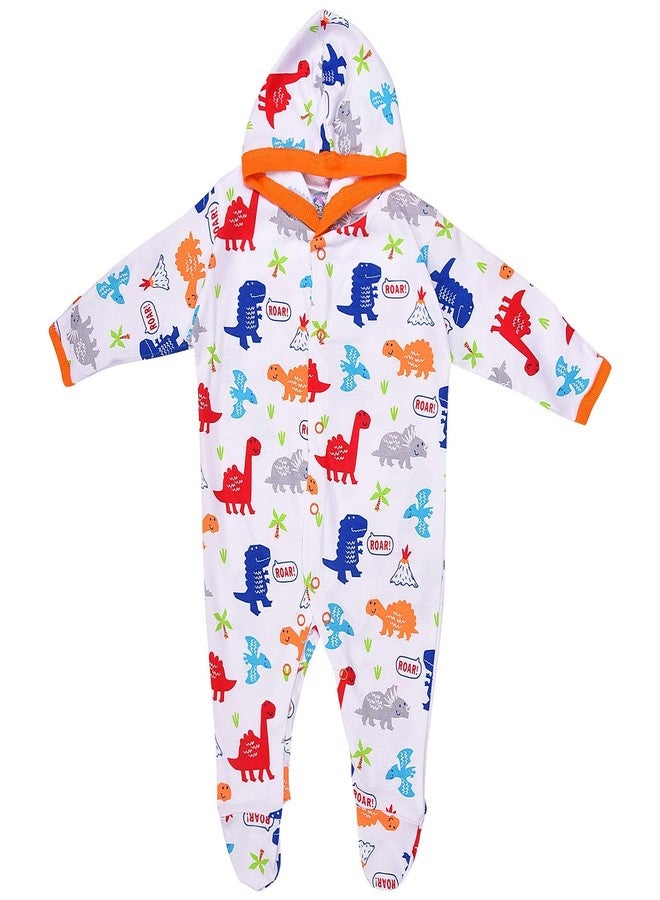 MAGIC TOWN Babyneeds New Born Baby Multi-Color Long Sleeve Cotton Sleep Suit Romper for Boys and Girls Set of 2 - Image 2