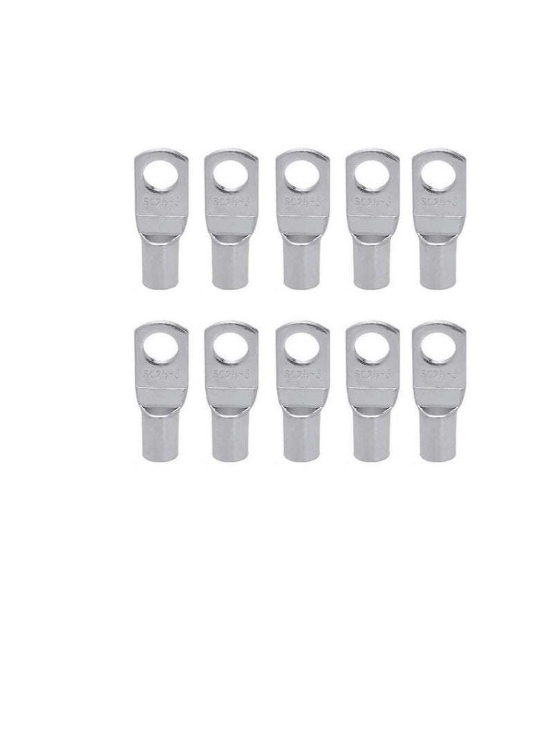 Copper Cable Lugs 10Pcs Set-Wire Terminals, Connector Cable lugs Ring Battery SC Terminals, for Marine, Solar, Automotive, Electric, Home Applications etc (Hole Size 10mm, Cable Size 10mm)  - Image 3