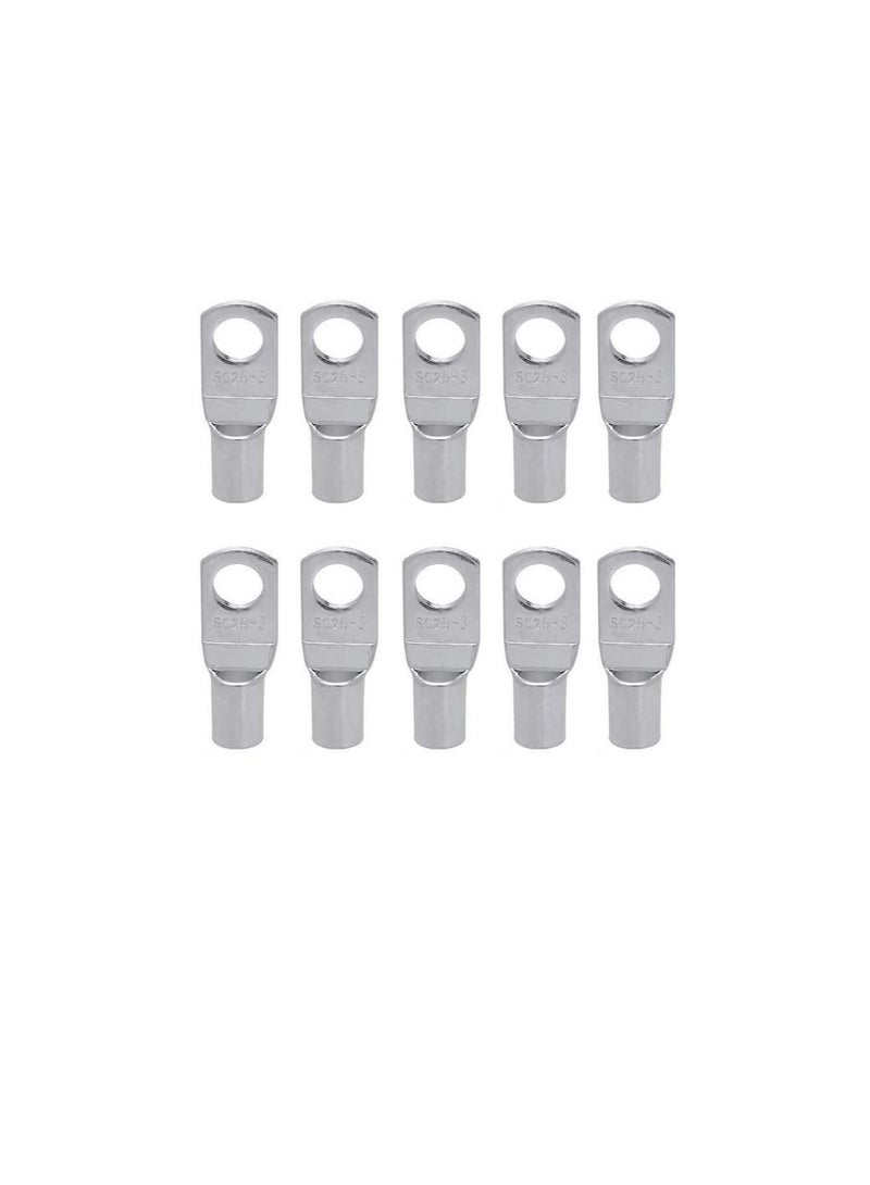 Copper Cable Lugs 10Pcs Set-Wire Terminals, Connector Cable lugs Ring Battery SC Terminals, for Marine, Solar, Automotive, Electric, Home Applications etc (Hole Size 10mm, Cable Size 10mm)  - Image 2