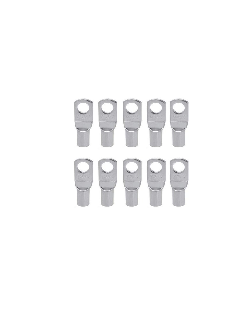 Copper Cable Lugs 10Pcs Set-Wire Terminals, Connector Cable lugs Ring Battery SC Terminals, for Marine, Solar, Automotive, Electric, Home Applications etc (Hole Size 10mm, Cable Size 10mm)  - Image 1