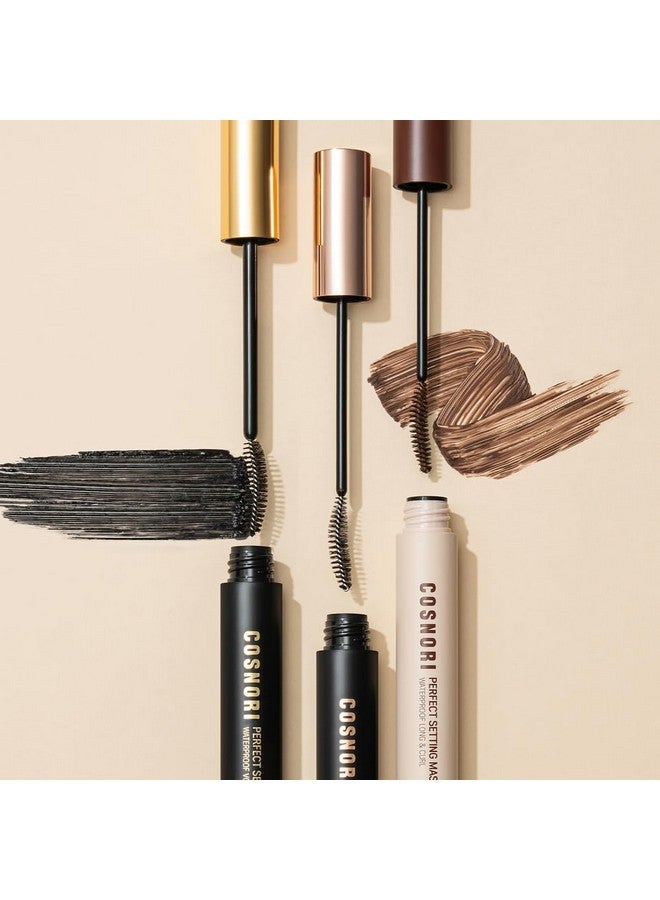 COSNORI Perfect Setting Waterproof Mascara Volume & Curl - Volumizing Mascara Black - Thicker, Voluminous Eyelashes - Waterproof, Smudge Proof, Clump Free - Irritation Free Tested, 0.24 fl.oz. - Image 4