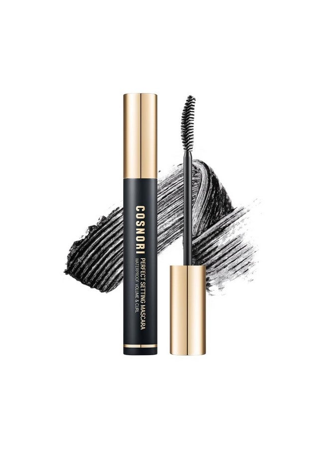 COSNORI Perfect Setting Waterproof Mascara Volume & Curl - Volumizing Mascara Black - Thicker, Voluminous Eyelashes - Waterproof, Smudge Proof, Clump Free - Irritation Free Tested, 0.24 fl.oz. - Image 1