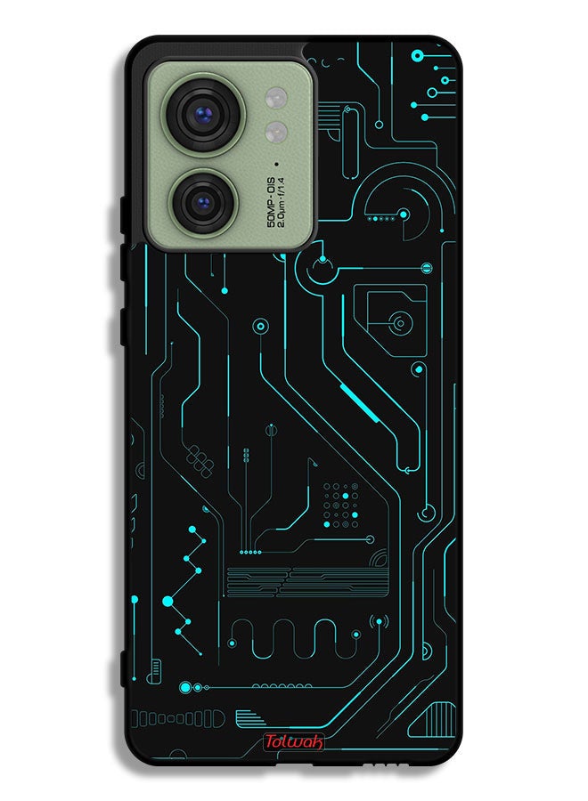 Tolwak Motorola Edge 40 Protective Case Cover Digital Art Circuits Minimalism Multiple Display - Image 1