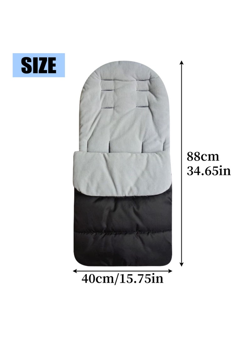 Excefore أغطية أقدام لعربة الأطفال، كيس نوم عالمي للأطفال، أصابع دافئة شتوية لعربة الأطفال، عربة الأطفال، عربة الأطفال، كيس نوم لعربة الأطفال في الهواء الطلق في الشتاء، طويل جدًا للأطفال الصغار - Image 2
