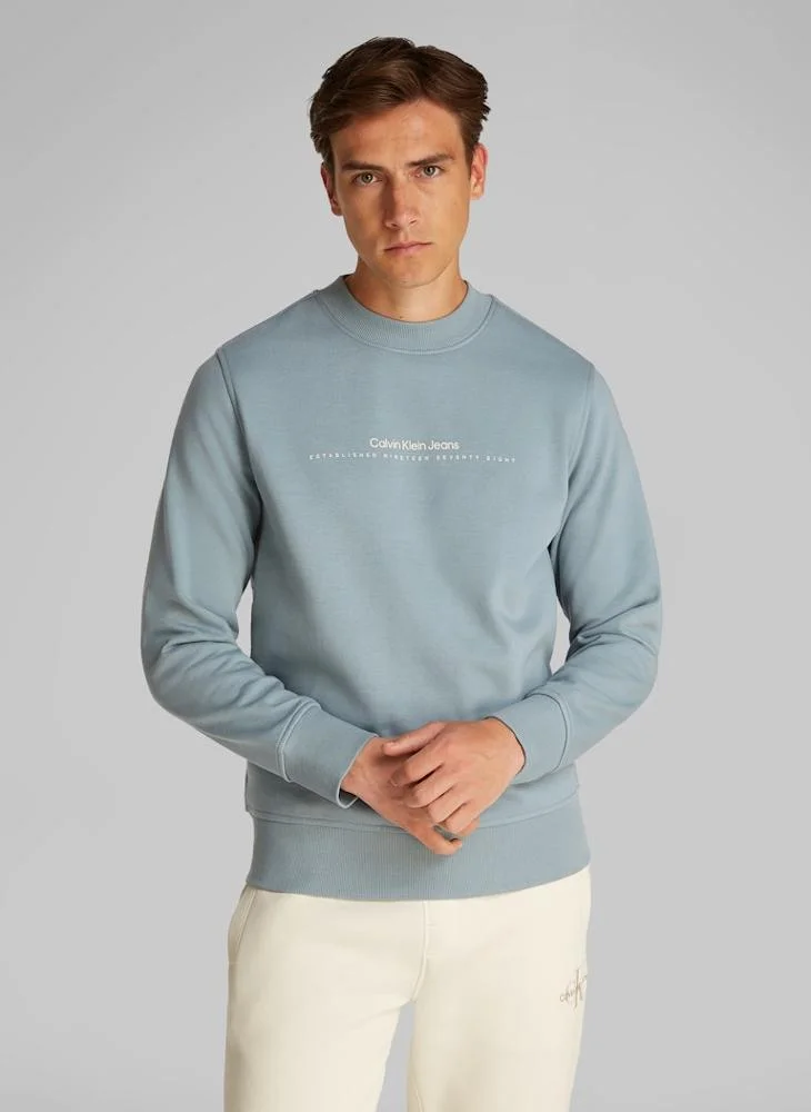 Calvin Klein Jeans Logo Print Crew Neck  Sweatshirt