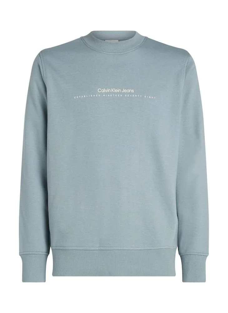 Calvin Klein Jeans Logo Print Crew Neck  Sweatshirt