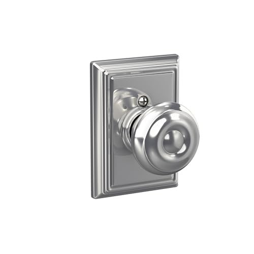 SCHLAGE Lock Company SCHLAGE Knob with Addison Trim NonTurning Lock Bright Chrome F170 GEO 625 ADD - Image 1