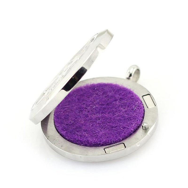 GFONDINGD Aromatherapy Essential Oil Diffuser Necklace Stainless Steel lnspirational Locket Pendant(7 Chakra) - Image 4